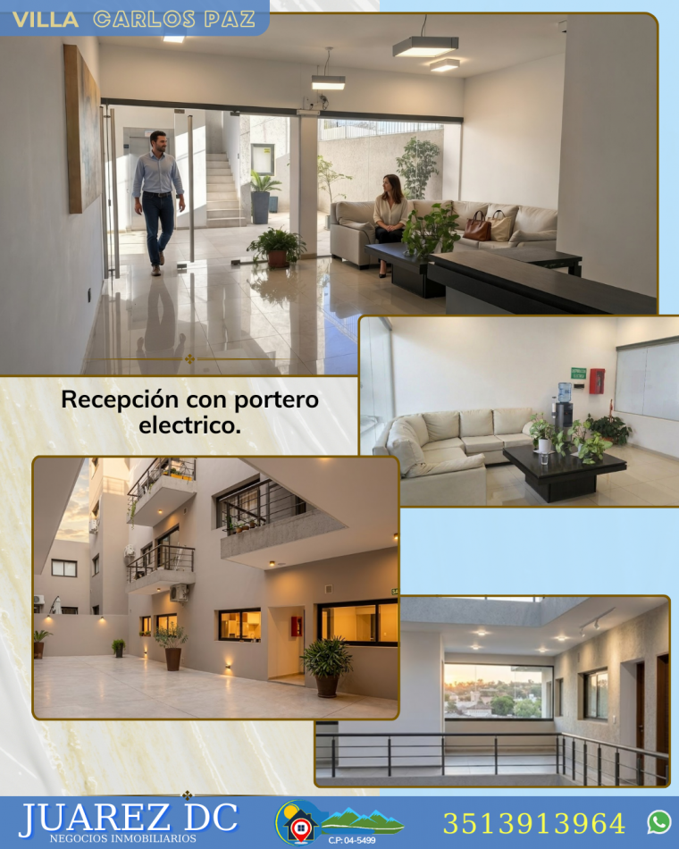 Vendo Departamento c/cochera en Carlos Paz 