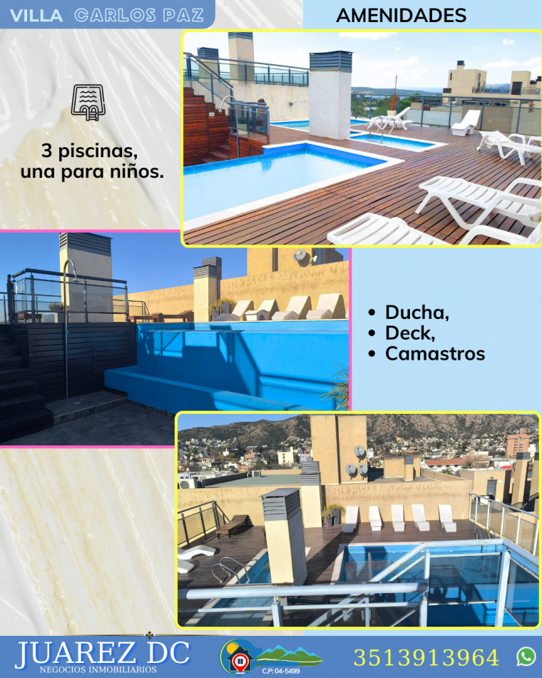 Vendo Departamento c/cochera en Carlos Paz 